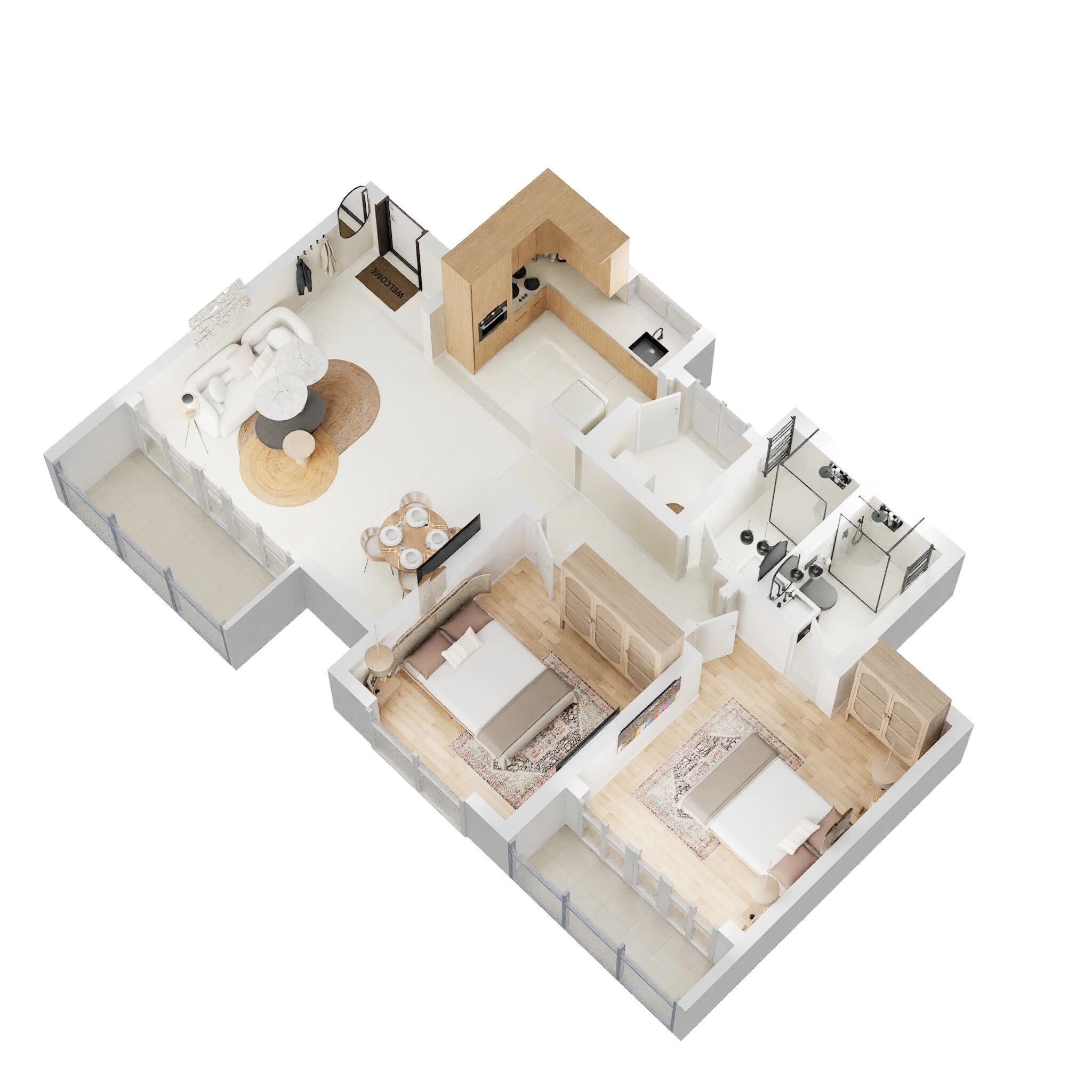 2 BHK 1285 Sq. Ft. Apartment