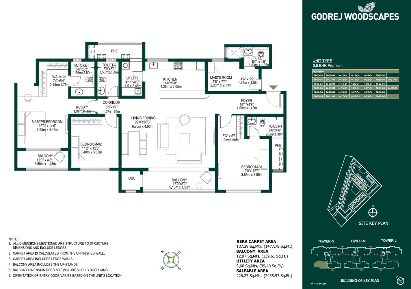 3 BHK 2435 Sq. Ft. Apartment