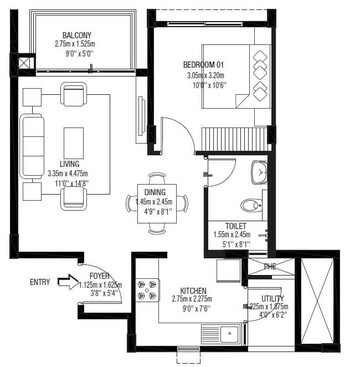  1 BHK Apartment at Godrej Zest, Kanakapura Road – for Sale