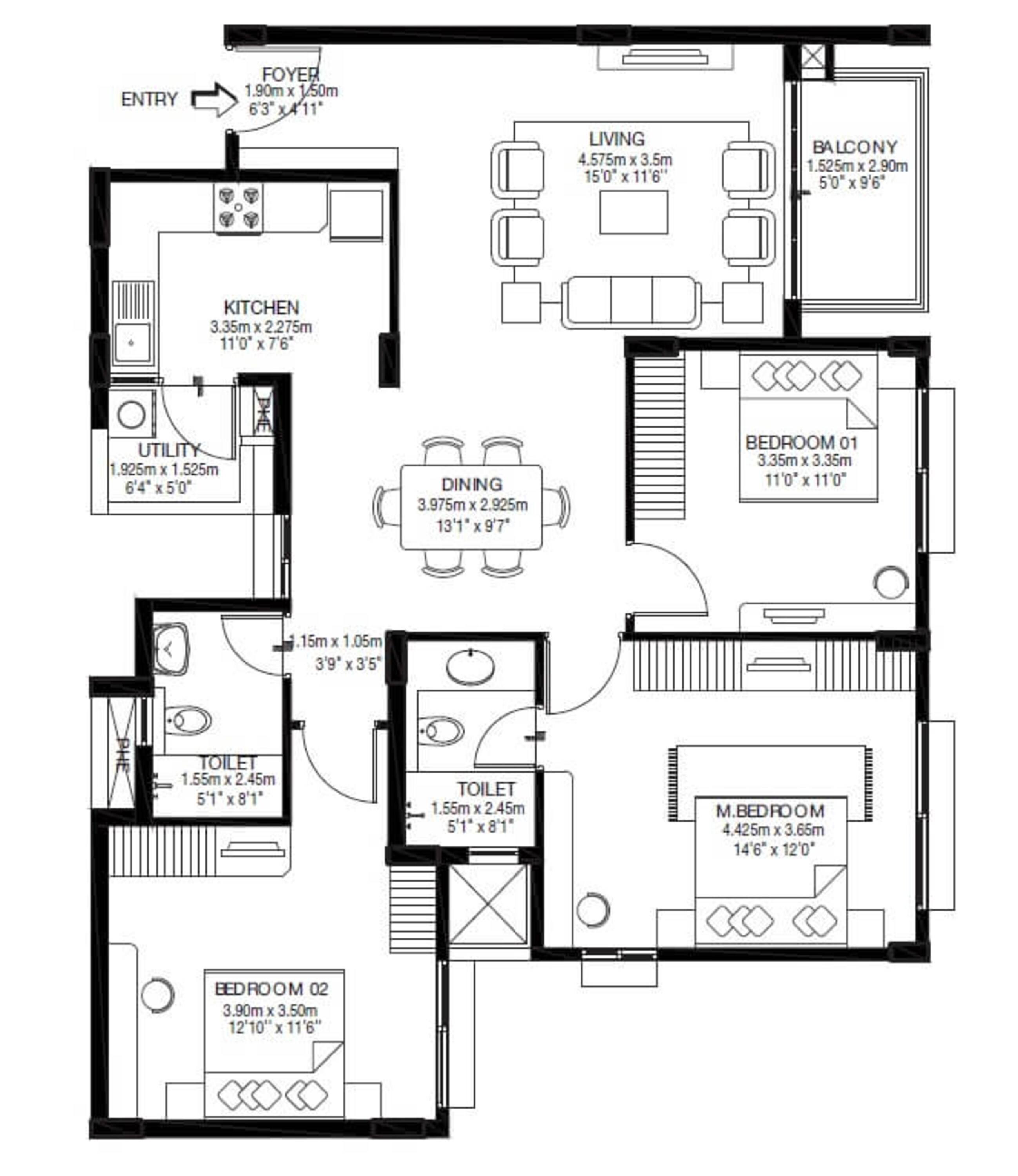 godrej zest apartment 3bhk 1042sqft 1
