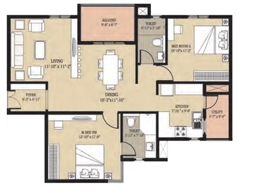  2 BHK Apartment at Golden Panorama, Kanakapura Road – for Sale