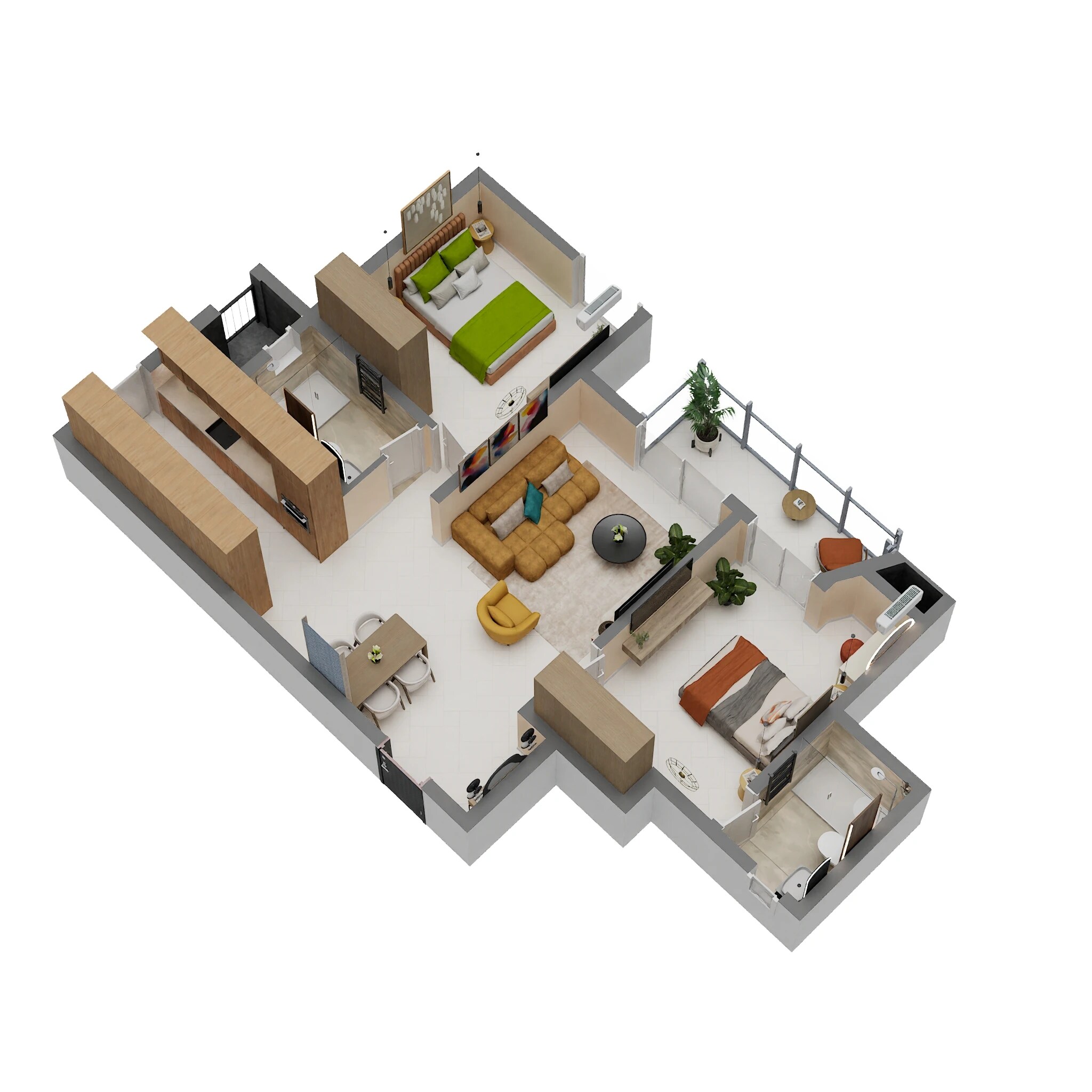 2 BHK 1249 Sq. Ft. Apartment