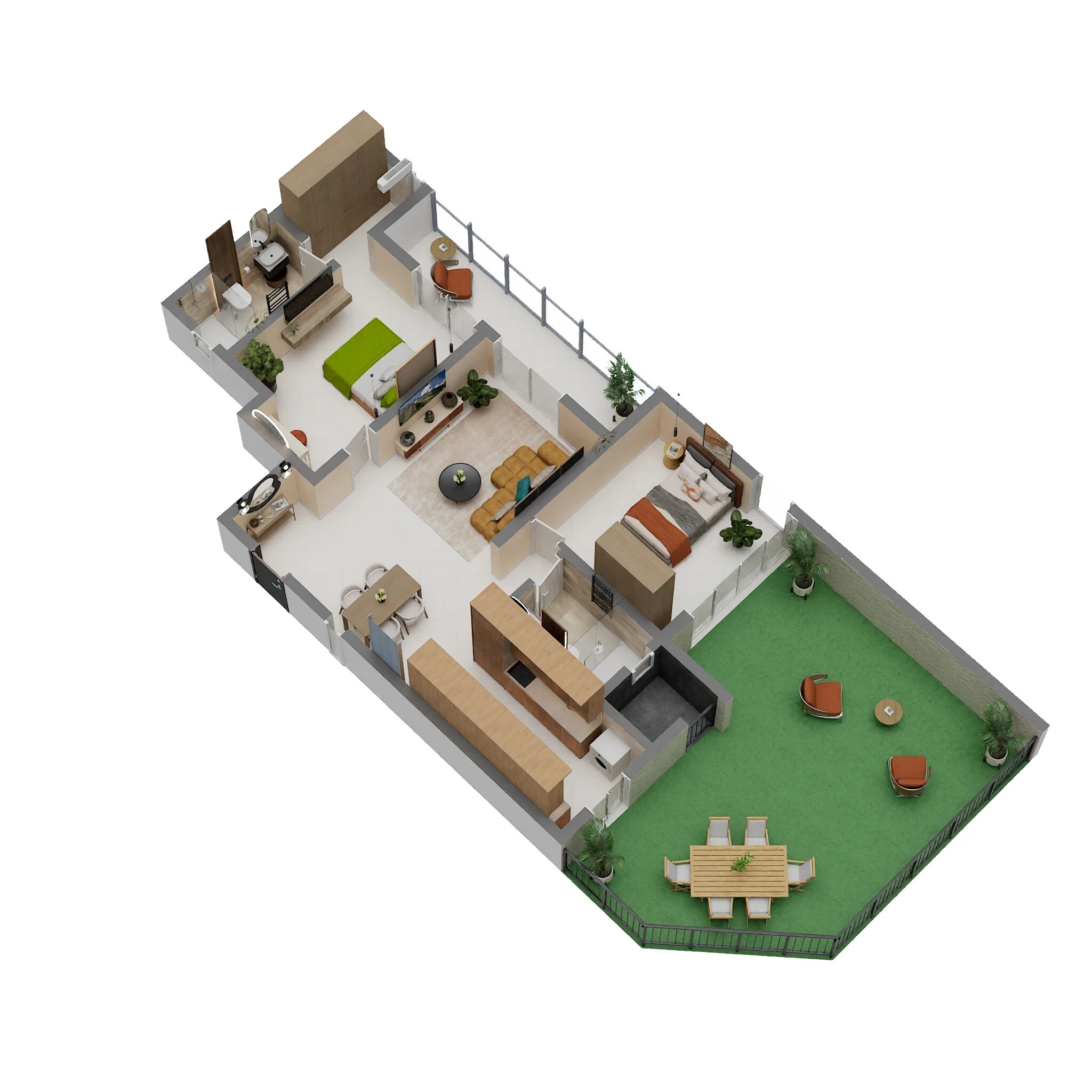 2 BHK 1384 Sq. Ft. Apartment
