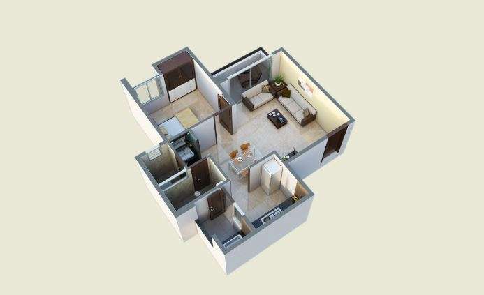 1 BHK 763 Sq. Ft. Apartment in Goyal and Co Footprints
