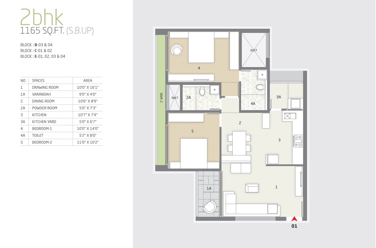 goyal and co orchid greens apartment 2bhk 1165sqft 1