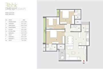  3 BHK Apartment at Goyal and Co Orchid Greens, Kannur – for Rent