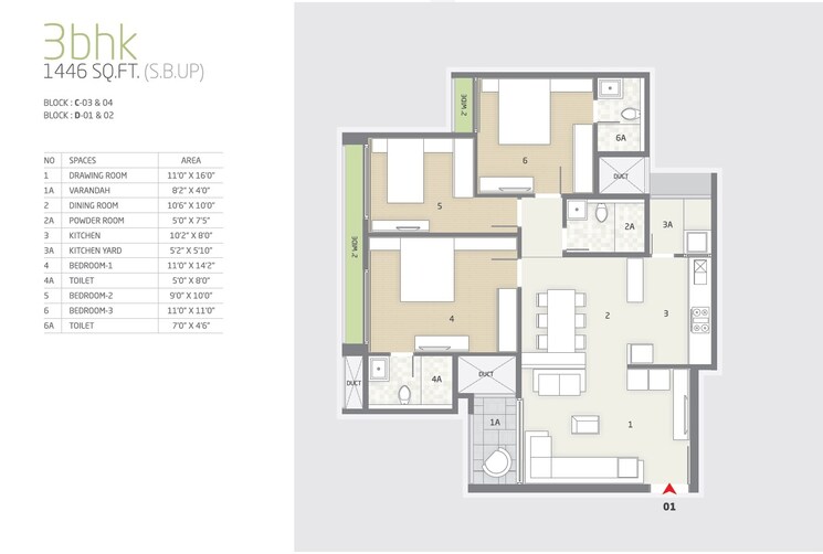 Other, goyal-and-co-orchid-greens 3 Bedroom 1446 Sq.Ft. Apartment In Kannur Bangalore 8839945