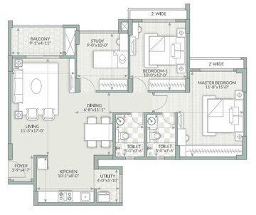  2 BHK Apartment at Goyal Orchid Piccadilly, Thanisandra Main Road – for Rent