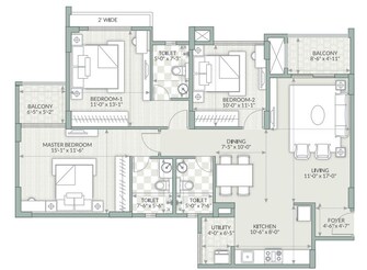 3 BHK Apartment For Resale in Goyal Orchid Piccadilly Thanisandra Main Road Bangalore  7430389