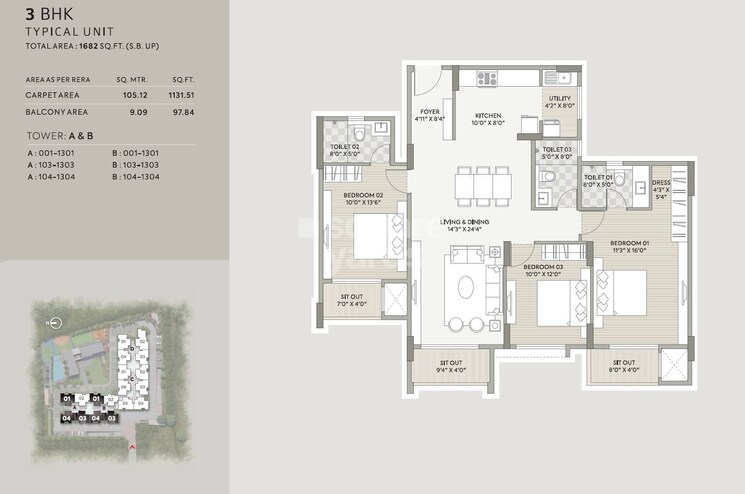 Other, goyal-orchid-platinum 3 Bedroom 1682 Sq.Ft. Apartment In Whitefield Bangalore 9147687