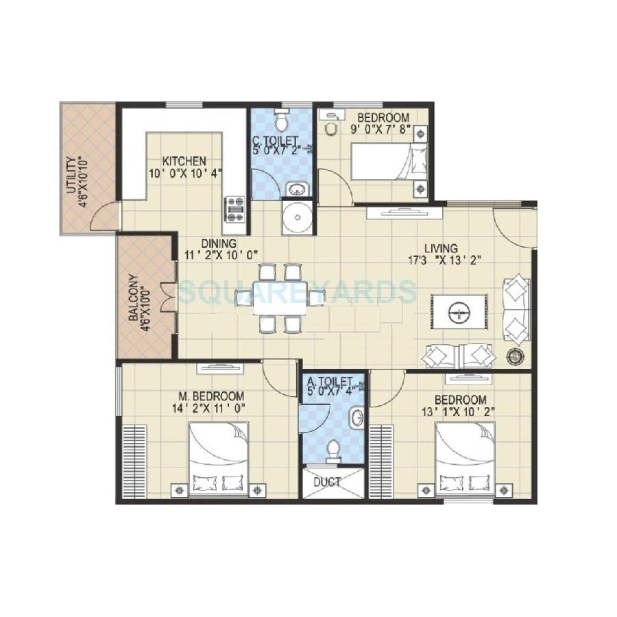 3 BHK 1506 Sq. Ft. Apartment