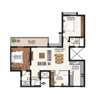  3 BHK Apartment at GRC Sapphire Spring, Gottigere – for Sale