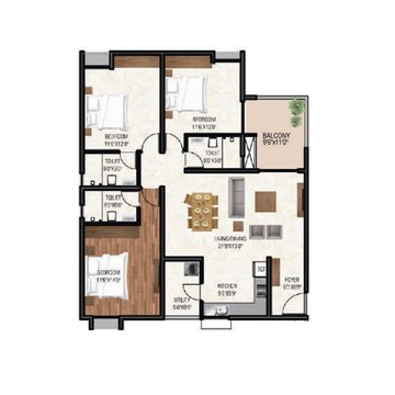  3 BHK Apartment at GRC Sapphire Spring, Gottigere – for Sale