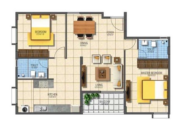 2 BHK 1175 Sq. Ft. Apartment