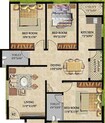 GVG Silver Mist 3 BHK Layout