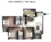 Hiranandani Clover 3 BHK Layout