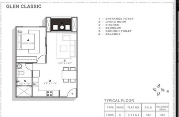  1 BHK Apartment at Hiranandani Glen Classic, Hebbal – for Sale