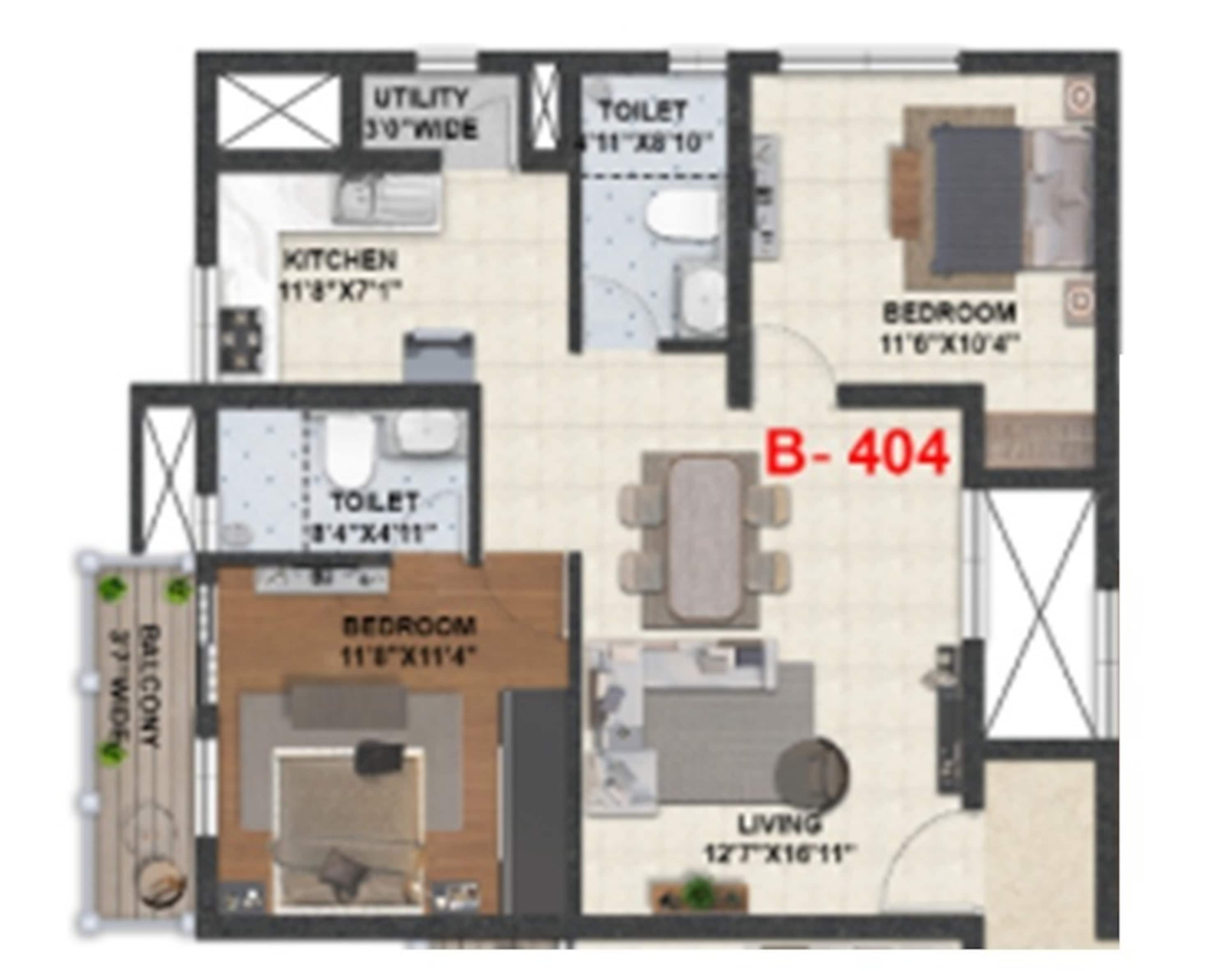 hiren wahen highcliff apartment 2 bhk 1220sqft 20251710111710