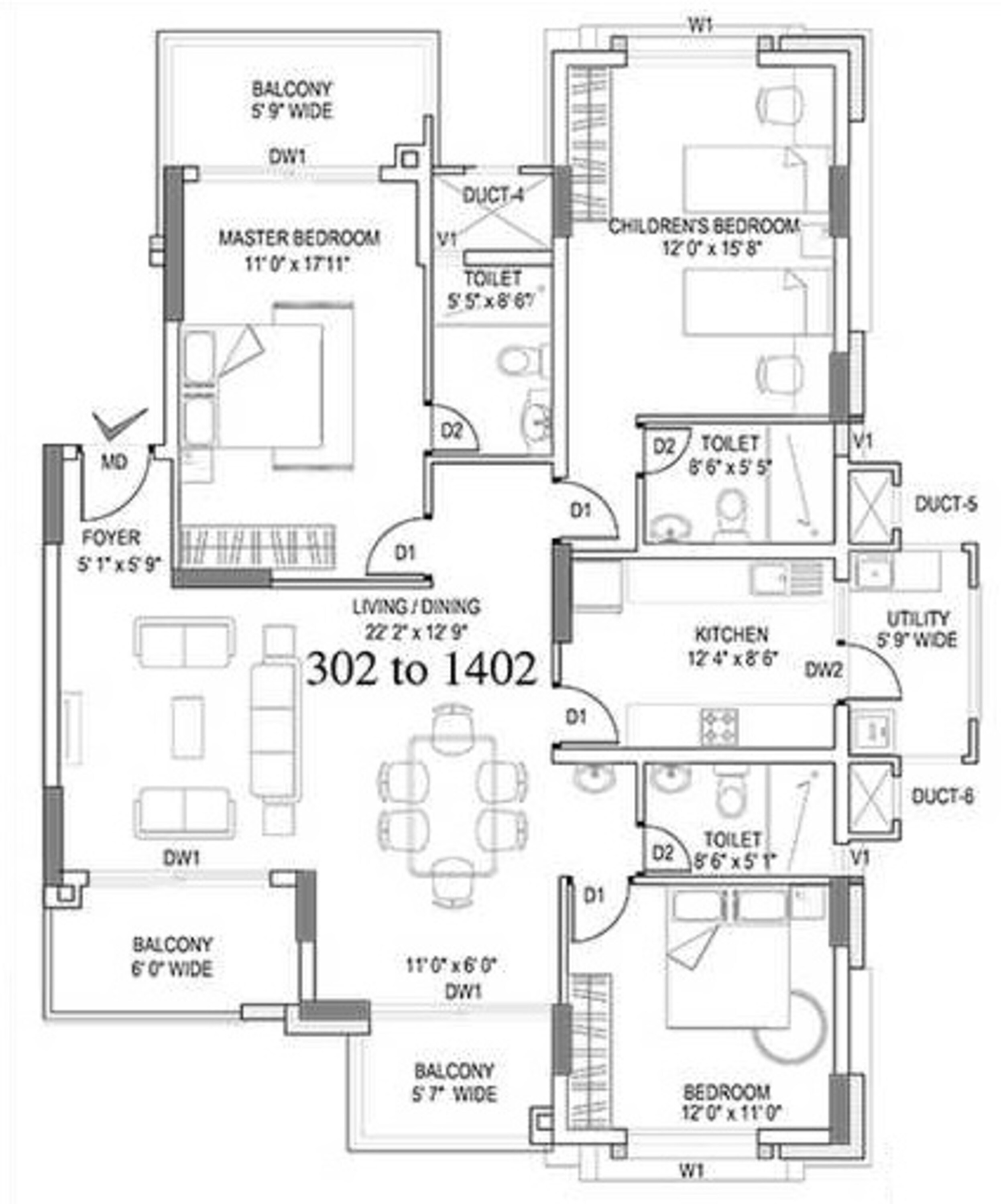 hm symphony apartment 3bhk 1876sqft111