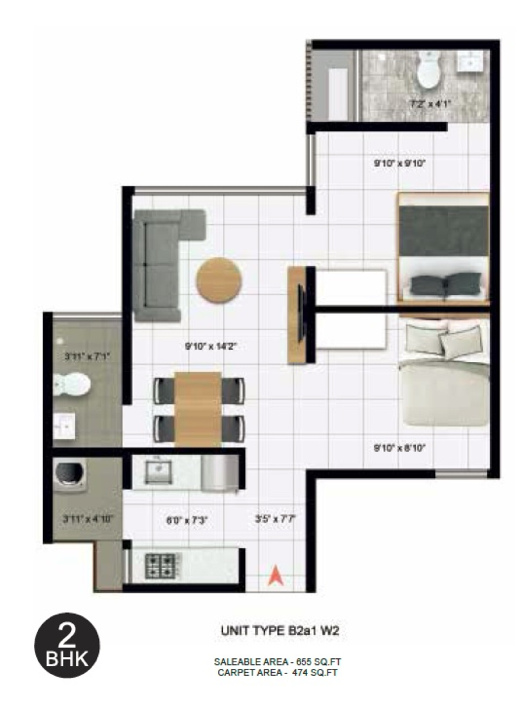 icon homz iconest 3 apartment 2 bhk 474sqft 20234010174010