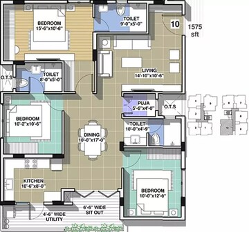 3 BHK Apartment at Willow Park, Kalkere – for Rent