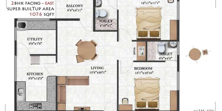 infrany nest apartment 2 bhk 1076sqft 20224321164352