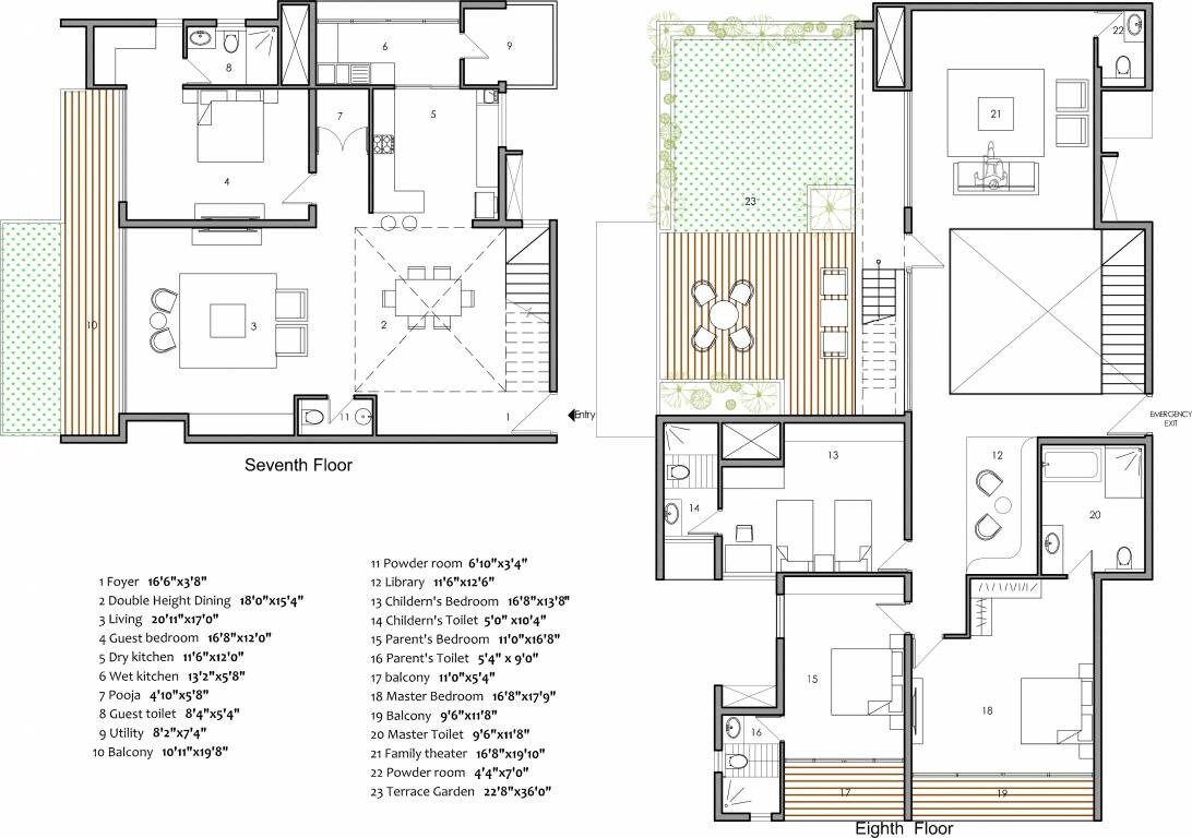 Floor plan of 4 BHK 5000 Sq. Ft. Villa in Inner Spaces Meadow In The Sun, Bangalore