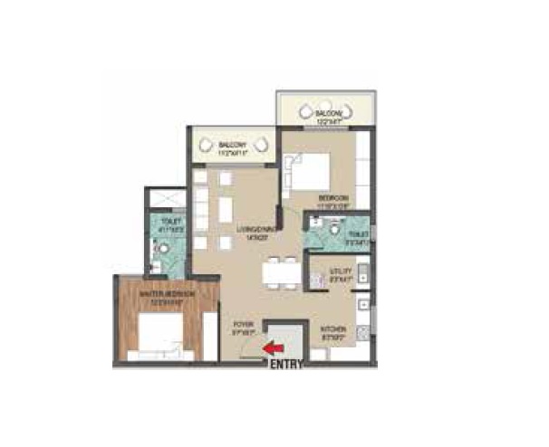 2 BHK 1244 Sq. Ft. Apartment in Inspira Infinity