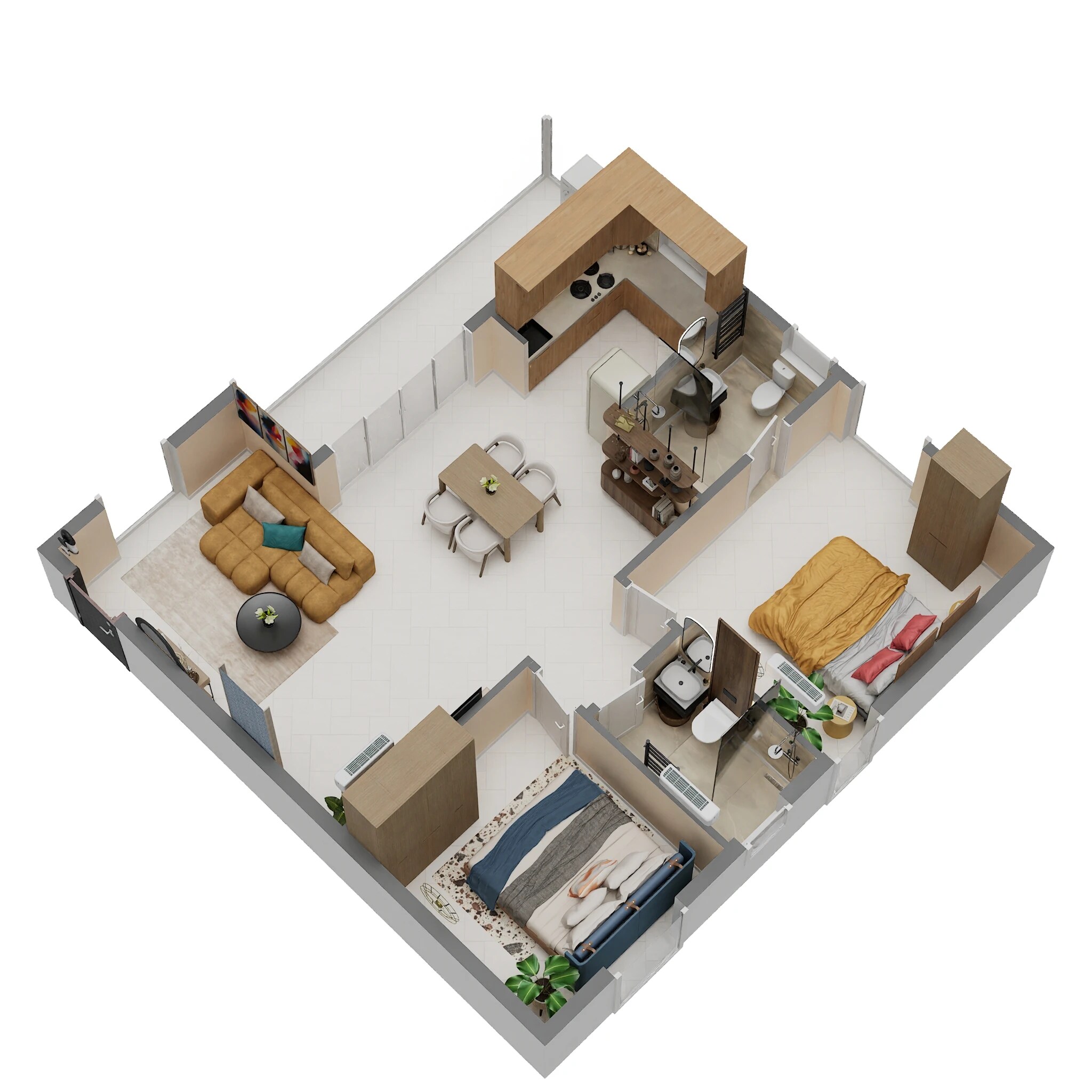 2 BHK 1412 Sq. Ft. Apartment