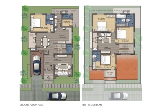 Floor plan of 4 BHK 6000 Sq. Ft. Apartment in Jain Villa Vivianaa, Bangalore
