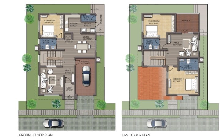 Floor plan of 5 BHK 10000 Sq. Ft. Apartment in Jain Villa Vivianaa, Bangalore