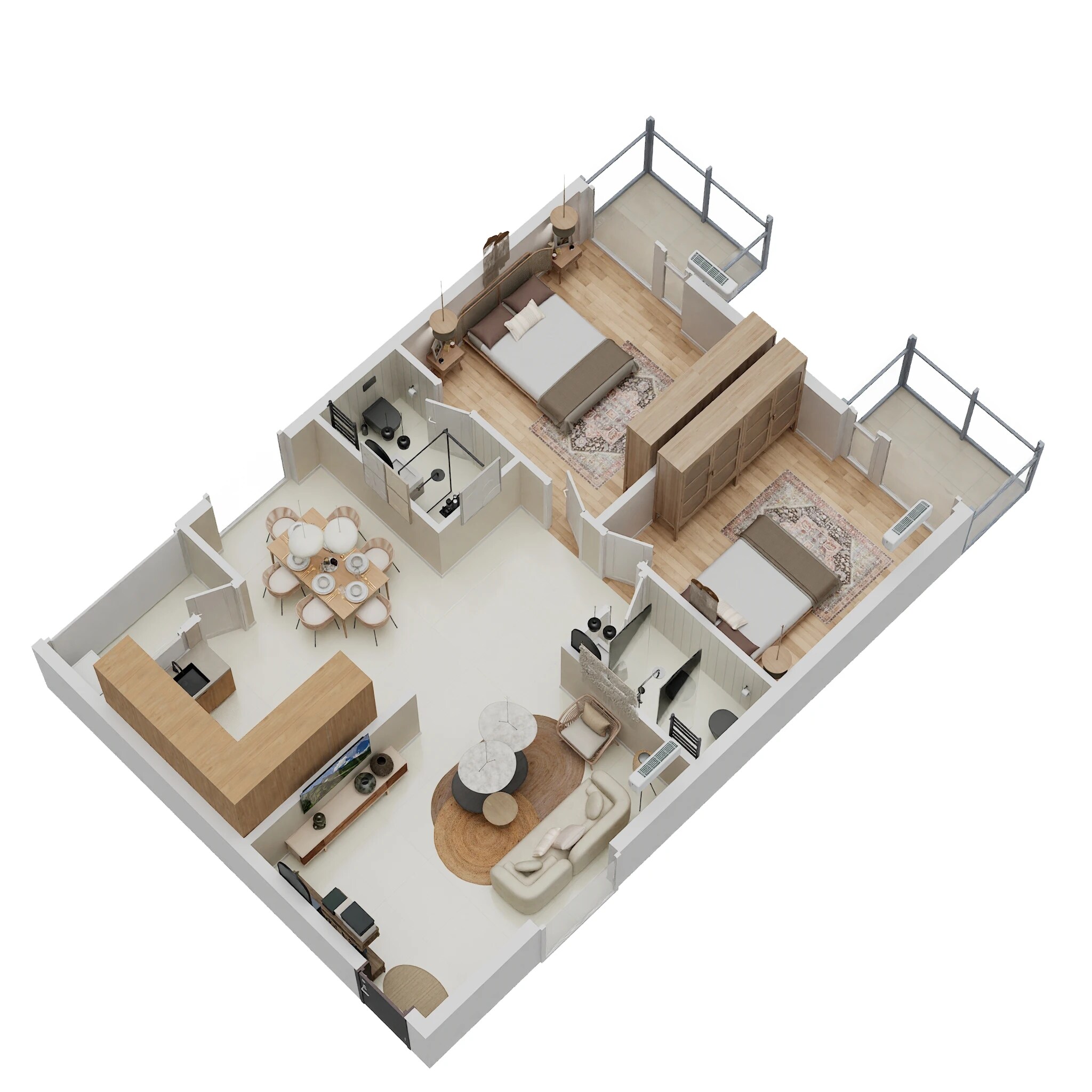 Floor plan of 2 BHK 1315 Sq. Ft. Apartment in Jeevan Allure, Bangalore