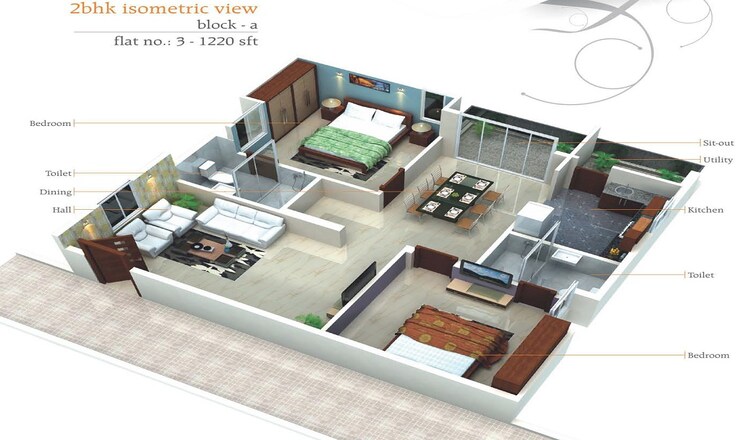 Other, jeevan-exotica 2 Bedroom 1240 Sq.Ft. Apartment In Whitefield Bangalore 9086014