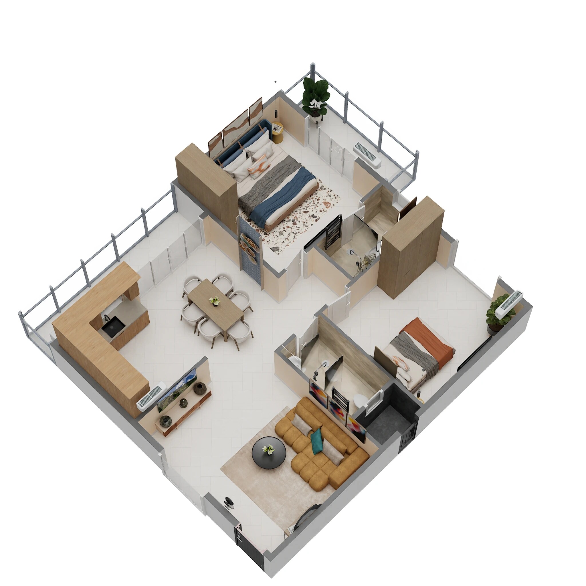 2 BHK 1185 Sq. Ft. Apartment