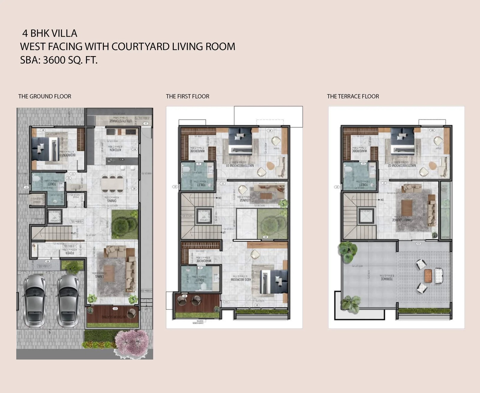 4 BHK 3600 Sq. Ft. Villa in JR One East