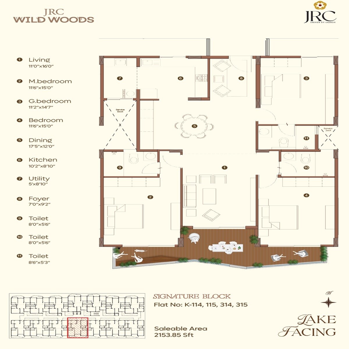 3 BHK 2153 Sq. Ft. Apartment