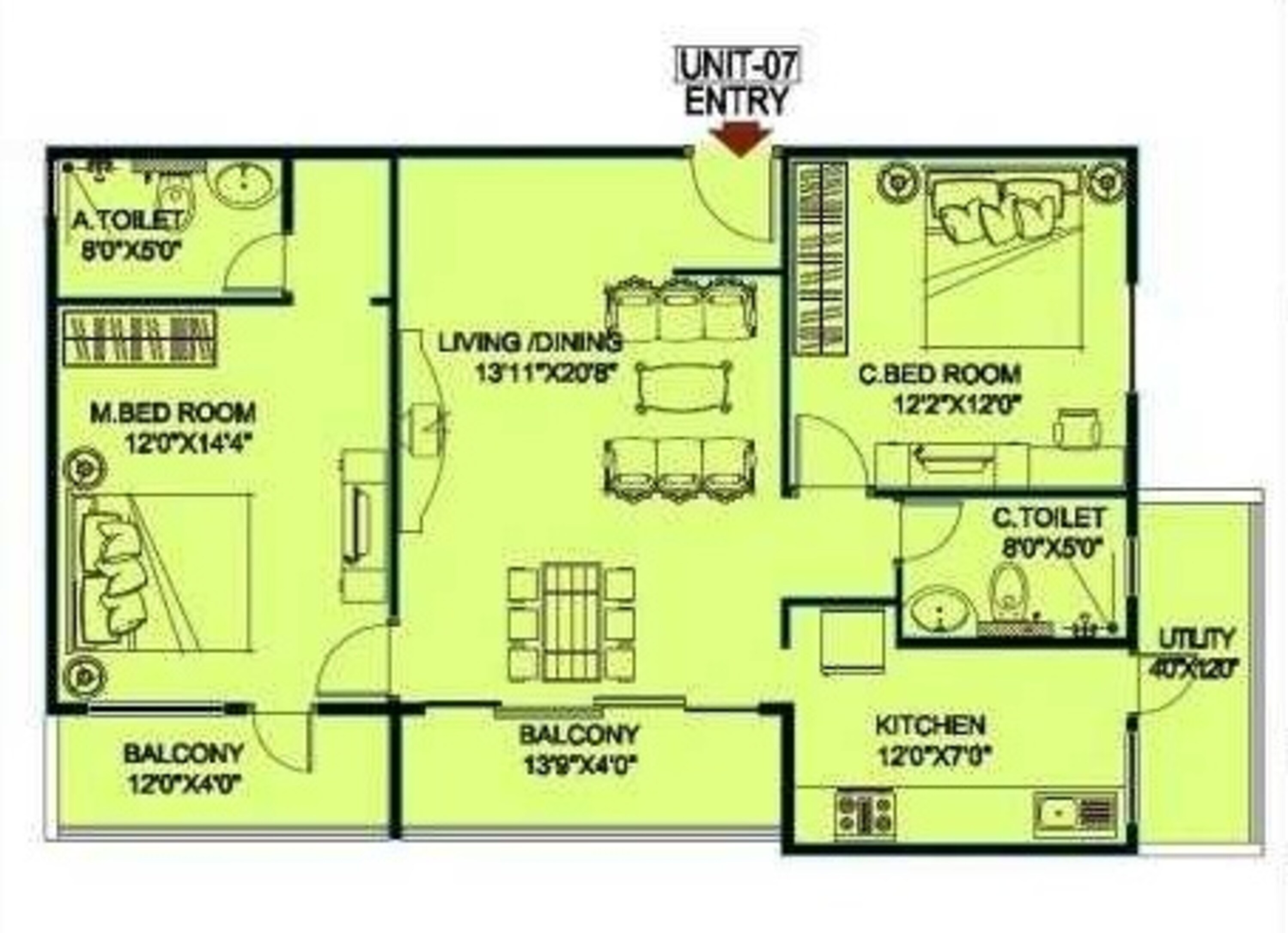 jupiter commanders pinnacle apartment 2bhk 1330sqft71