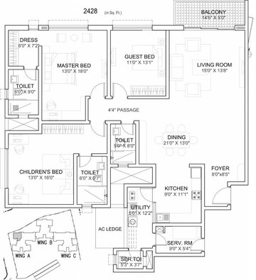  3 BHK Apartment at Karle Zenith, Hebbal – for Sale