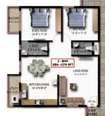 KBR Navarathna Residency 2 BHK Layout