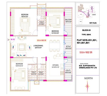  3 BHK Apartment at Keerthi Surya Shakthi Towers, Hoodi – for Sale