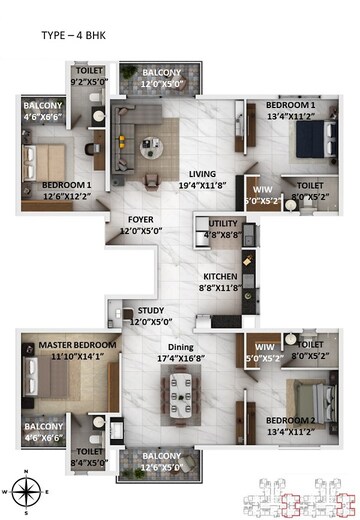  4 BHK Apartment at Keya Spring, Bannerghatta Road – for Sale
