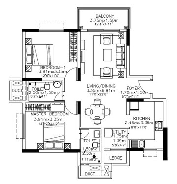  2 BHK Apartment at Kolte Patil iTowers Exente, Electronic City Phase I – for Sale