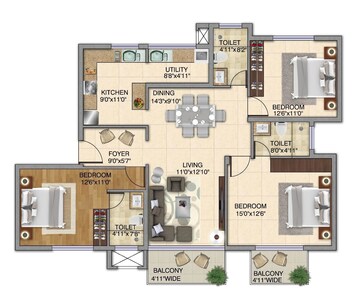  3 BHK Apartment at Kolte Patil iTowers Exente, Electronic City Phase I – for Sale