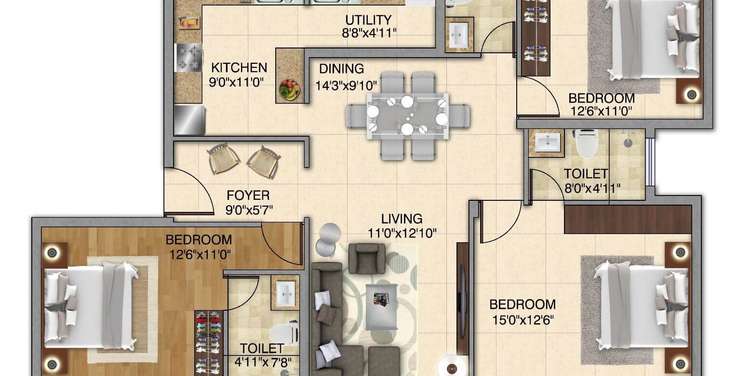 kolte patil itowers exente apartment 3bhk 1686sqft 1