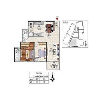  2 BHK Apartment at Kolte Patil Lakeside 24, Hennur Road – for Sale