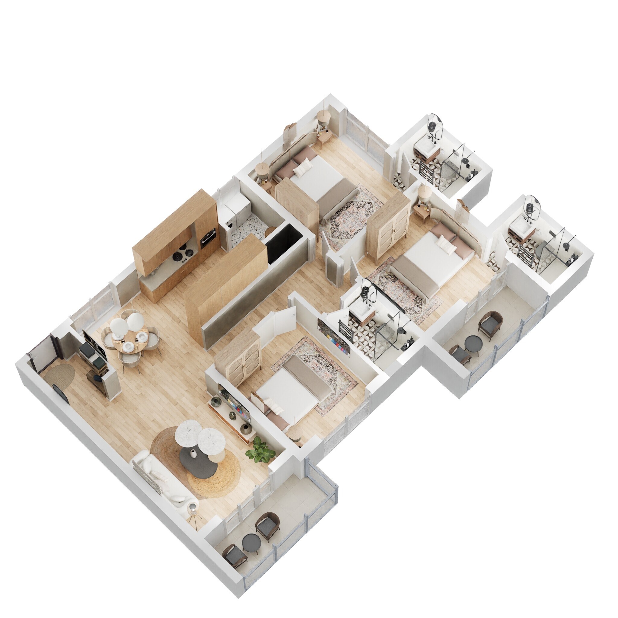 3 BHK 1513 Sq. Ft. Apartment