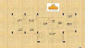 Floor plan of 3 BHK 1659 Sq. Ft. Apartment in Kolte Patil Surabhi Apartment, Bangalore