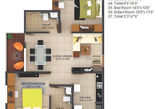 krishna goldfields apartment 2bhk 1051sqft 1