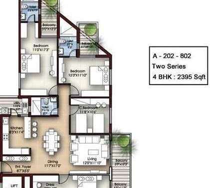 krishvi dhavala apartment 4bhk 2395sqft151