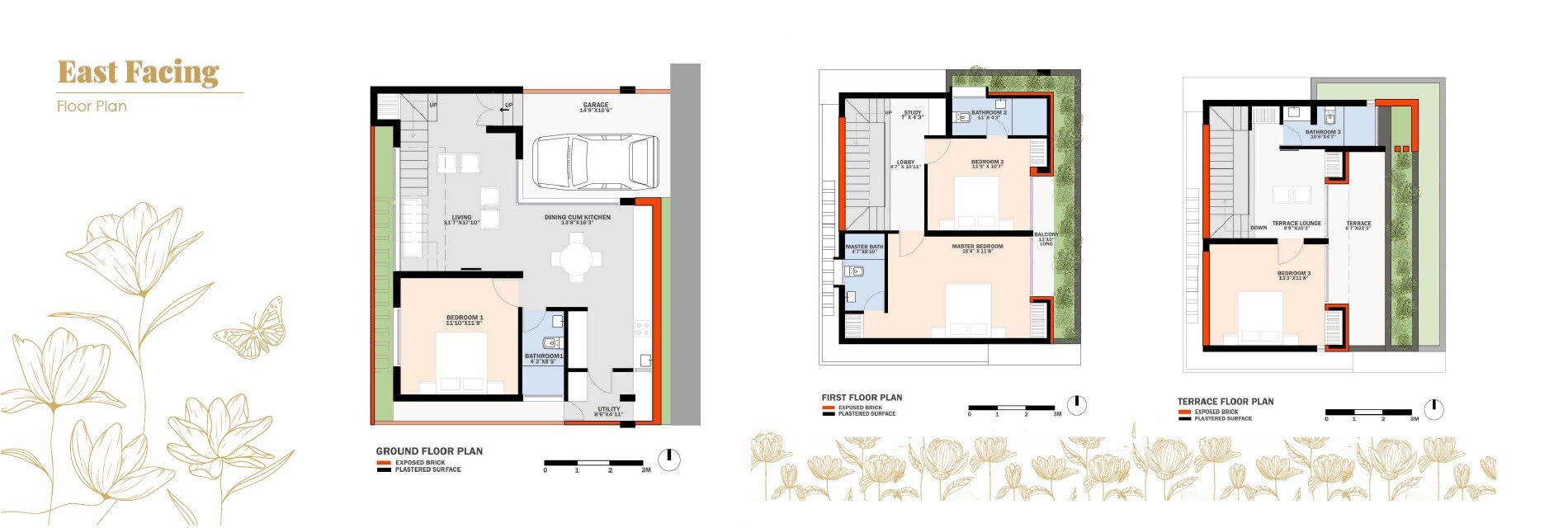 Floor plan of 4 BHK 2287 Sq. Ft. Villa in Krishvi E Villas, Bangalore